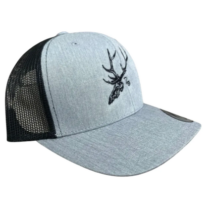 Grey and Black Trucker Hat | Adjustable Mesh Cap for Outdoor and Casual Wear